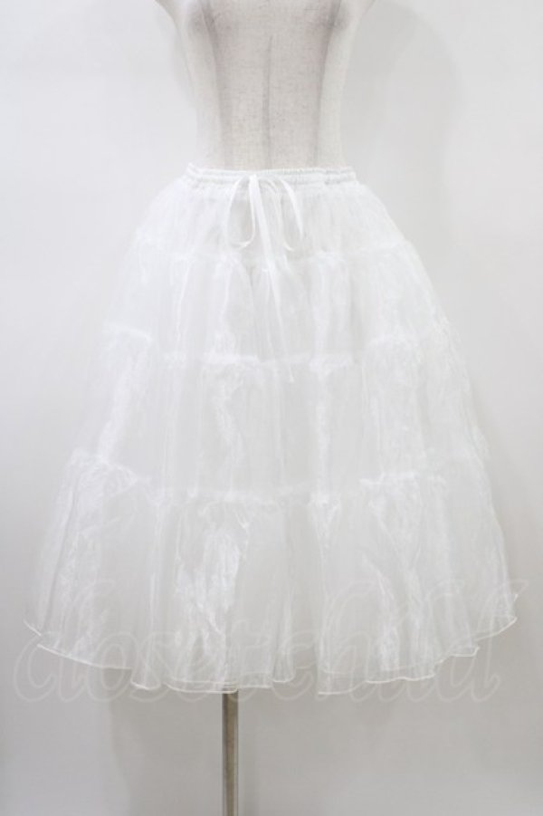 画像1: axes femme Kawaii / ミディオーガンジーパニエ M ホワイト H-26-01-14-1040-AX-SK-NS-ZH (1)