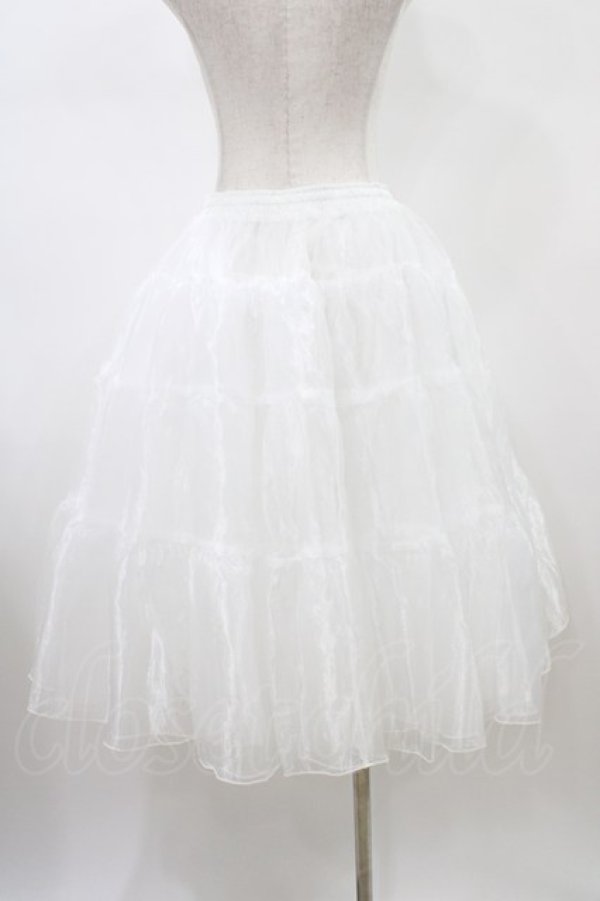 画像2: axes femme Kawaii / ミディオーガンジーパニエ M ホワイト H-26-01-14-1040-AX-SK-NS-ZH (2)