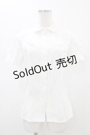 画像: Blue rouge / フリルブラウス Free ホワイト H-26-01-14-1044-CA-TO-NS-ZH
