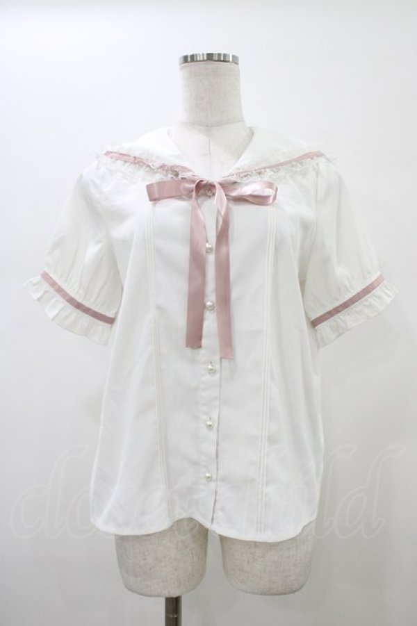 画像1: MA*RS / セーラーブラウス Free オフ/ピンク H-26-01-14-1047-EL-BL-NS-ZH (1)