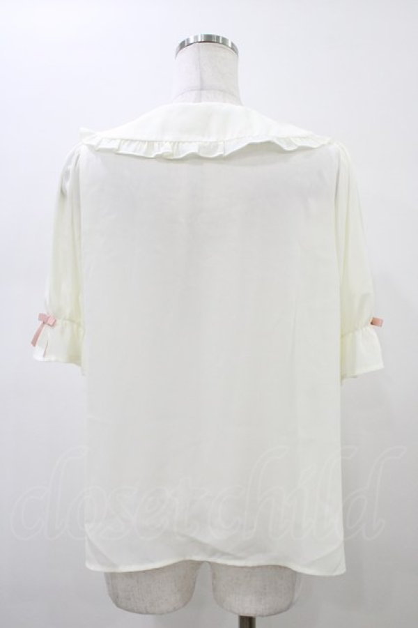 画像2: axes femme Kawaii / クマパフェ刺繍ブラウス M アイボリー H-26-01-14-1049-AX-BL-NS-ZH (2)