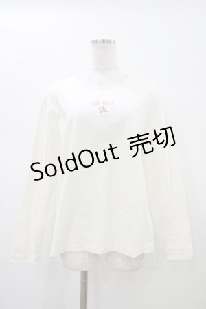 画像: PINK HOUSE / ロゴ刺繍カットソー Free オフ H-26-01-14-1050-LO-BL-NS-ZH