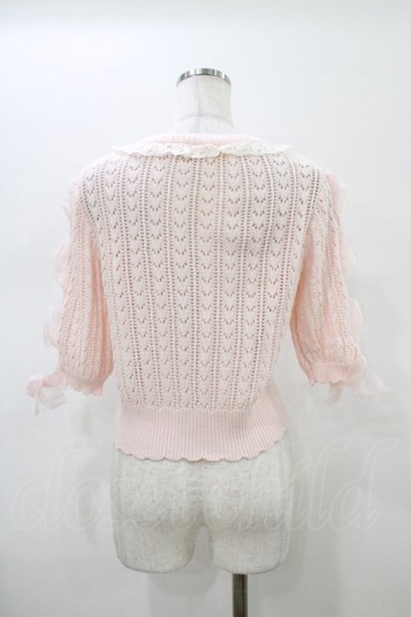 画像2: LIZ LISA / オーガンジーリボンカーディガン Free ピンク H-26-01-14-1054-LO-TO-NS-ZH (2)