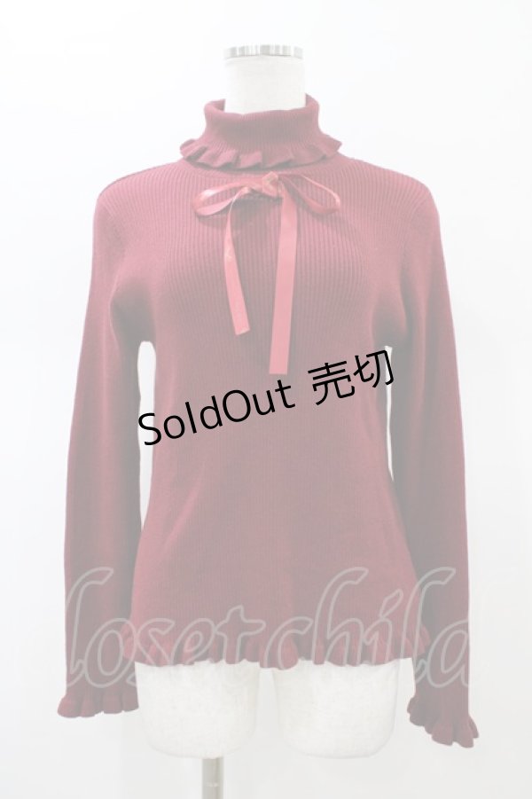 画像1: m petit by misako / サンリオキャラクターズコラボ キティ ニットプルオーバー M レッド H-26-01-14-1056-LO-TO-NS-ZH (1)