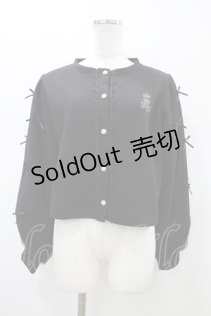 画像: m petit by misako / NINA'S/袖チュールカーディガン M ブラック H-26-01-14-1057-LO-TO-NS-ZH