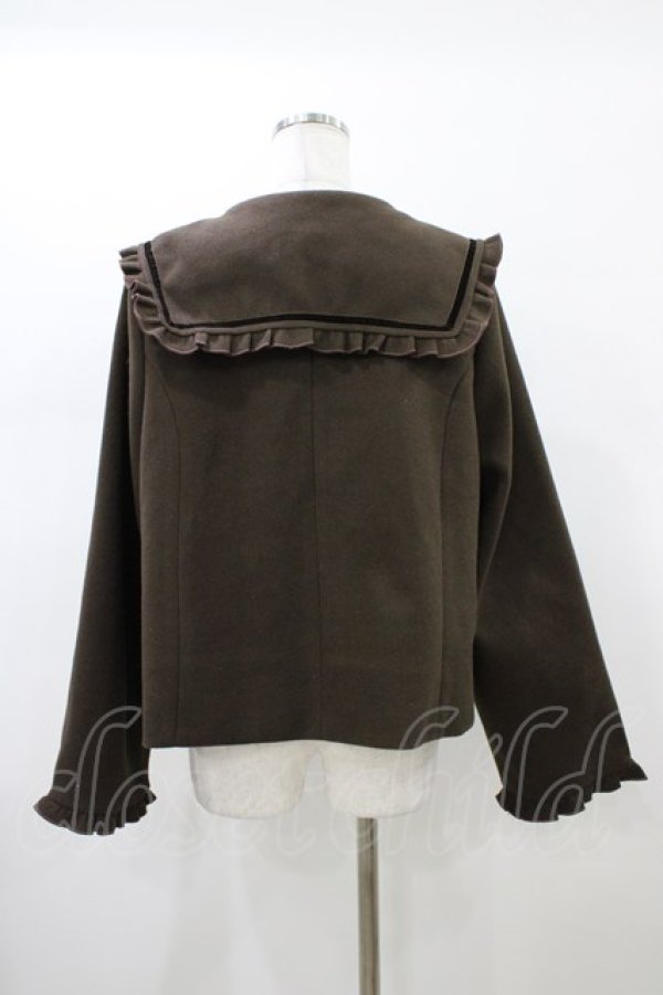 画像2: m petit by misako / AM*セーラーショートコート 3L ブラウン H-26-01-14-1060-LO-CO-NS-ZH (2)