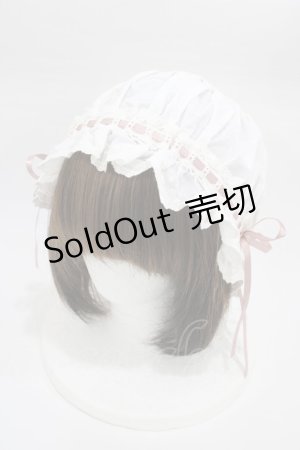 画像: Kurumi Collaboration / CLK＊フリルキャップ  オフ/ピンク H-26-01-14-1007-0-AC-NS-ZH