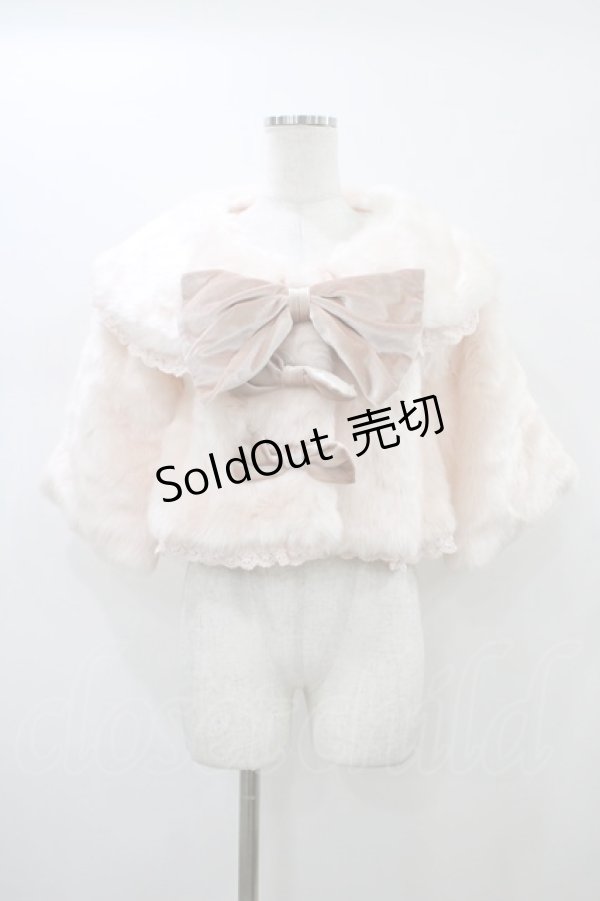 画像1: LIZ LISA / ベロアリボンファージャケット Free ピンク H-26-01-14-1065-LO-JA-NS-ZH (1)