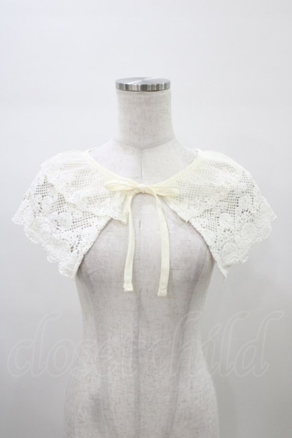 画像1: m petit by misako / NINA'Sレースツケエリ  アイボリー H-26-01-14-1009-LO-ZA-NS-ZH (1)