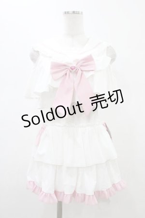 画像: To Alice / セーラーフリルビキニ M オフ/ピンク H-26-01-14-1015-LO-OP-NS-ZH