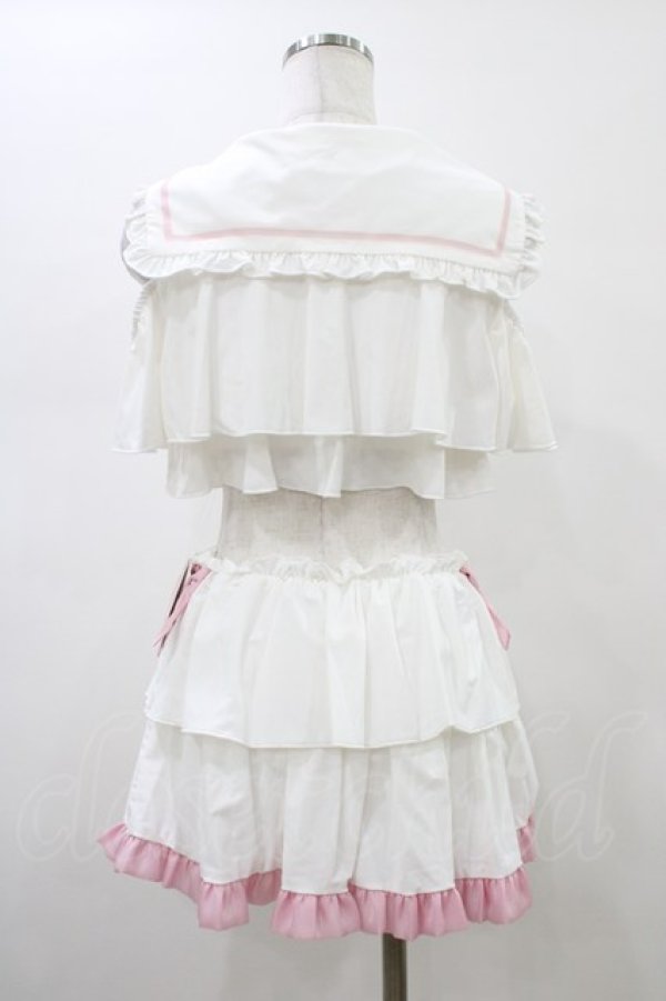 画像2: To Alice / セーラーフリルビキニ M オフ/ピンク H-26-01-14-1015-LO-OP-NS-ZH (2)