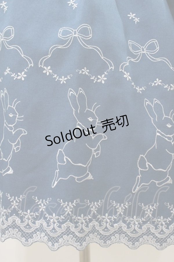画像5: Innocent World / ピーターラビット  刺繍ワンピース M ブルー/サックス H-26-01-14-1019-IW-OP-NS-ZH (5)