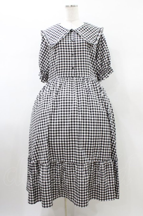 画像1: m petit by misako / AOKデシンギンガムOP 3L ブラック H-26-01-14-1021-LO-OP-NS-ZH (1)