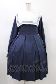 画像1: FLC / MINA*CBプリーツワンピース 3L ネイビー H-26-01-14-1022-0-OP-NS-ZH (1)