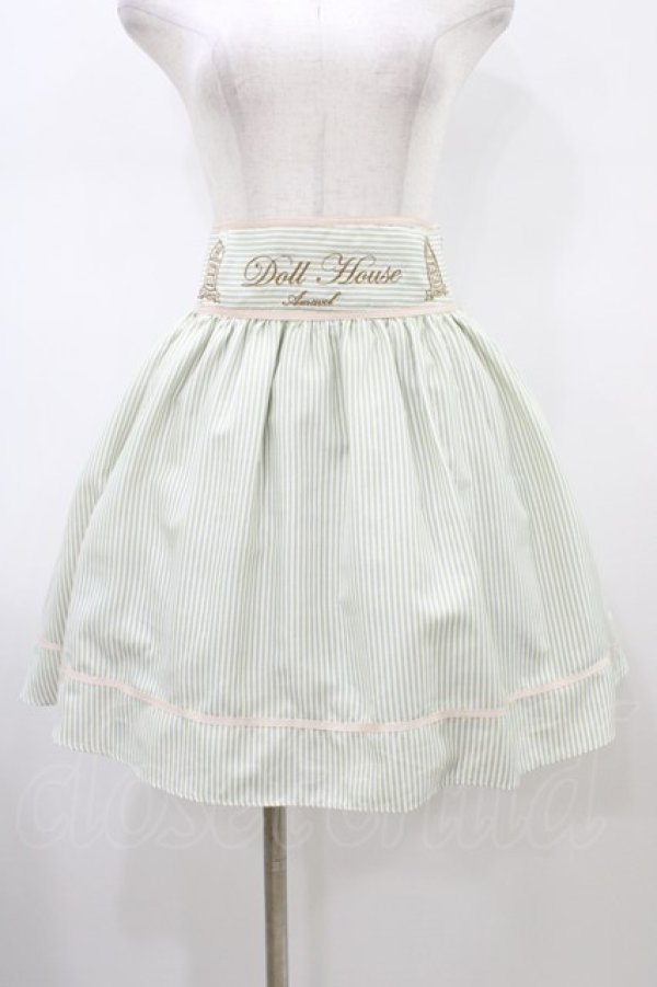 画像1: Amavel / ウエスト刺繍入り ストライプ柄サリバンスカート Free グリーン H-26-01-14-1034-CA-SK-NS-ZH (1)