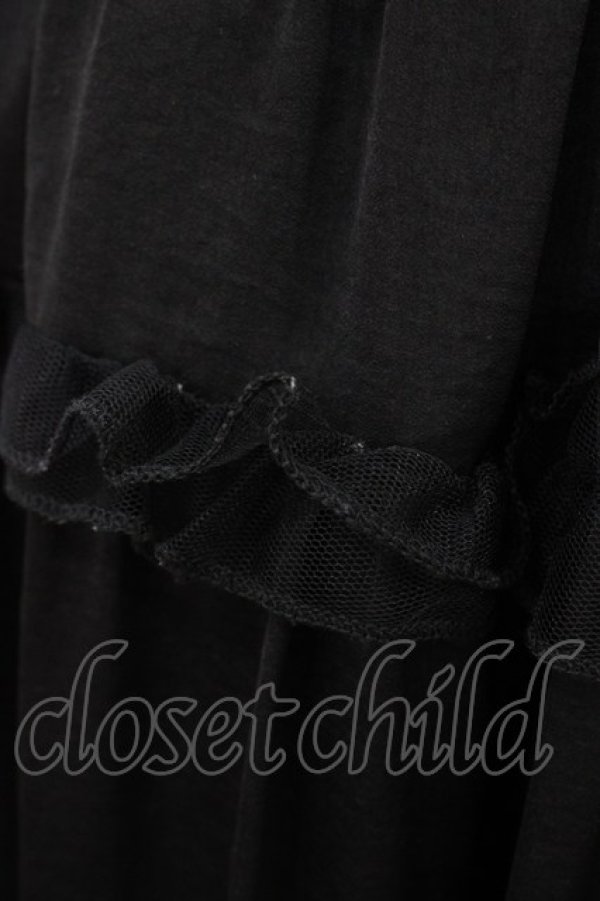 画像3: m petit by misako / サテンキリカエペチスカート L ブラック H-26-01-14-1036-LO-SK-NS-ZH (3)