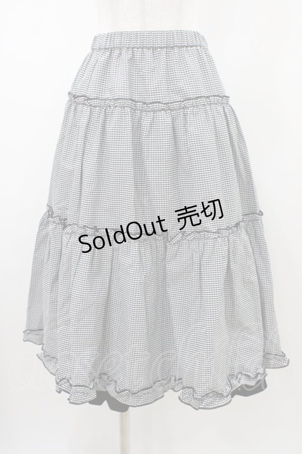 画像1: m petit by misako / NINA'S RVパニエスカート 4L ブラック/ブラックギンガムリバーシブル H-26-01-14-1037-LO-SK-NS-ZH (1)