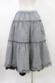 画像2: m petit by misako / NINA'S RVパニエスカート 4L ブラック/ブラックギンガムリバーシブル H-26-01-14-1037-LO-SK-NS-ZH (2)
