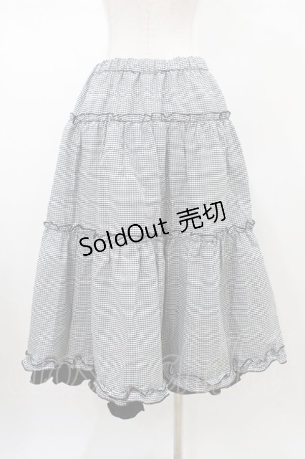 画像2: m petit by misako / NINA'S RVパニエスカート 4L ブラック/ブラックギンガムリバーシブル H-26-01-14-1037-LO-SK-NS-ZH (2)