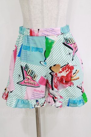 画像: MILK / MILK Sweetsキュロット  ポップダイナー（サックスストライプ） H-26-01-14-048-ML-PA-KB-ZH