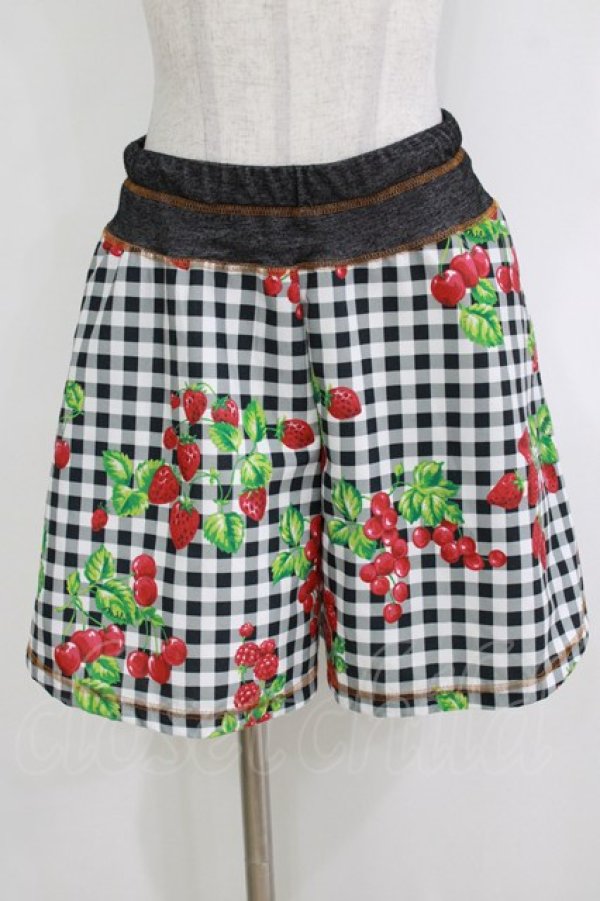 画像1: MILK / Red Gardenキュロット  ブラックギンガムBerry H-26-01-14-050-ML-PA-KB-ZH (1)