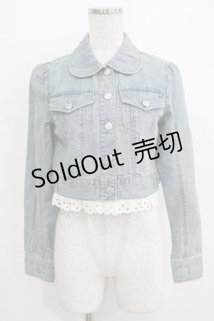 画像: Shirley Temple / レース付デニムジャケット 160 ブルー H-26-01-14-051-ET-JA-KB-ZH