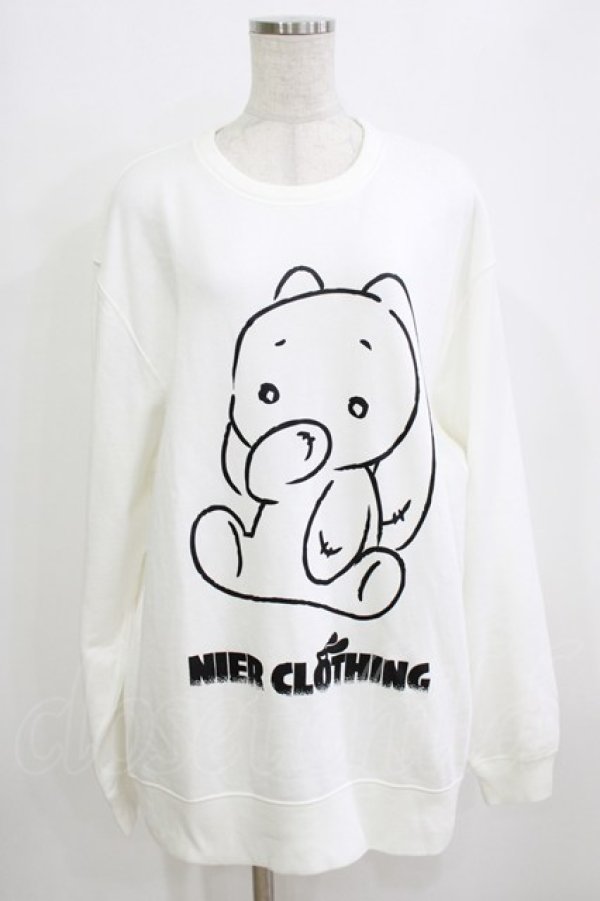 画像1: NieR CLOTHING / プリントSWEAT  2XL 白 H-26-01-14-056-PU-TO-KB-ZH (1)