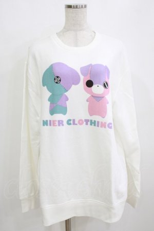 画像: NieR CLOTHING / プリントSWEAT  2XL 白 H-26-01-14-057-PU-TO-KB-ZH