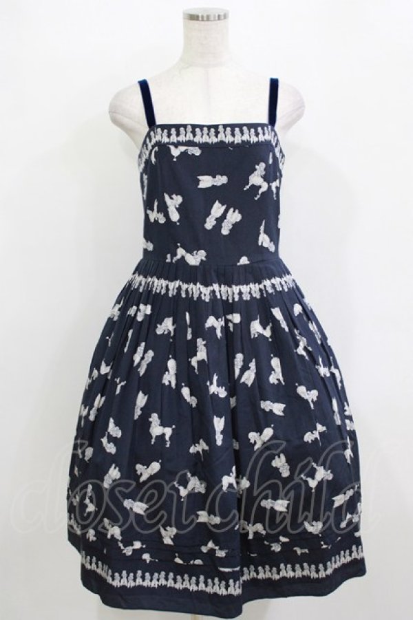 画像1: Jane Marple / プードルキャミソールドレス  ネイビー H-26-01-14-005-JM-OP-KB-ZH (1)