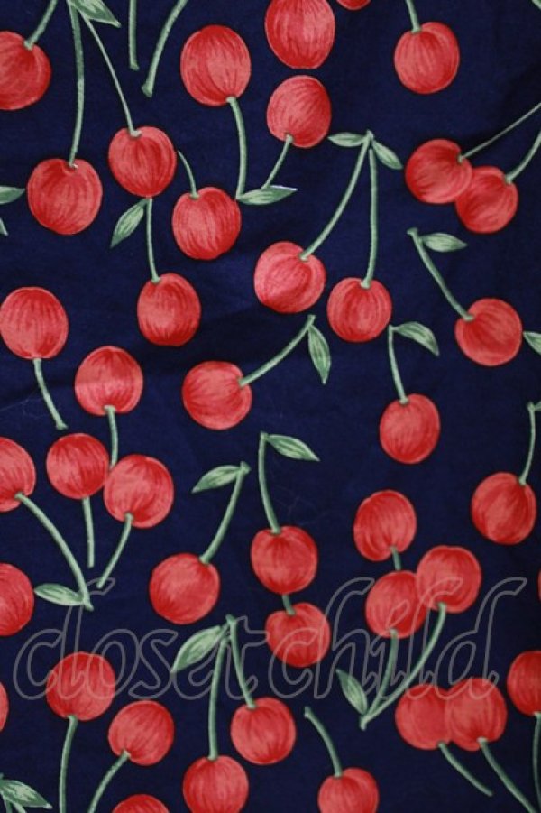 画像4: Jane Marple Dans Le Salon / Falling cherriesパフィーブラウス  navy H-26-01-14-061-JM-BL-KB-ZH (4)