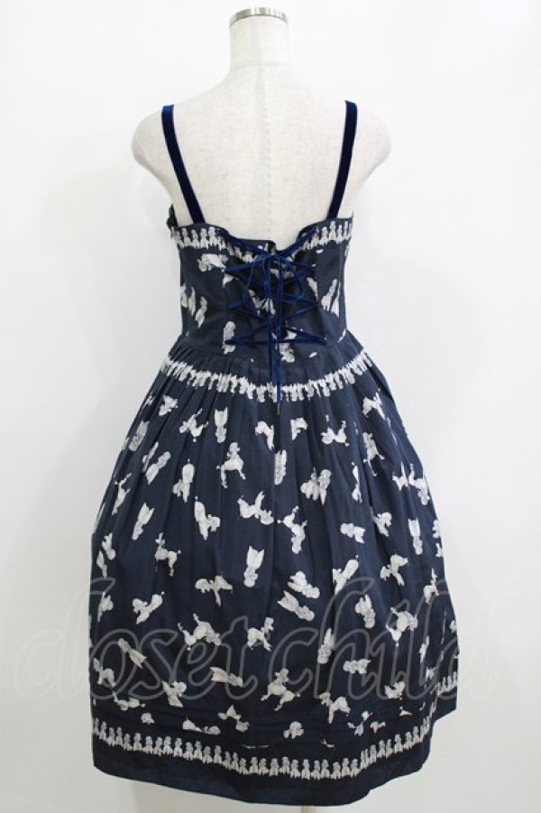 画像3: Jane Marple / プードルキャミソールドレス  ネイビー H-26-01-14-005-JM-OP-KB-ZH (3)