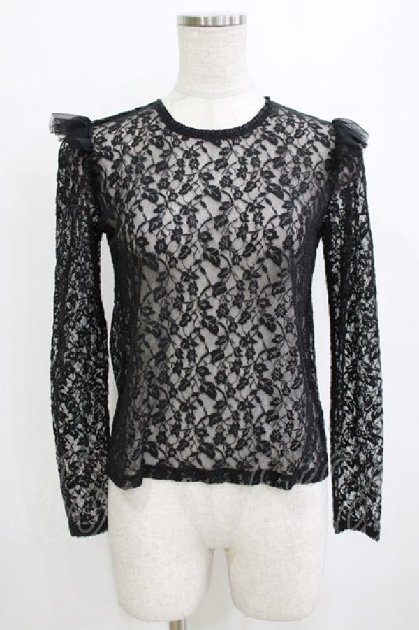 画像1: MILK / アイスフラッペブラウス  ブラック（無地） H-26-01-14-063-ML-BL-KB-ZH (1)