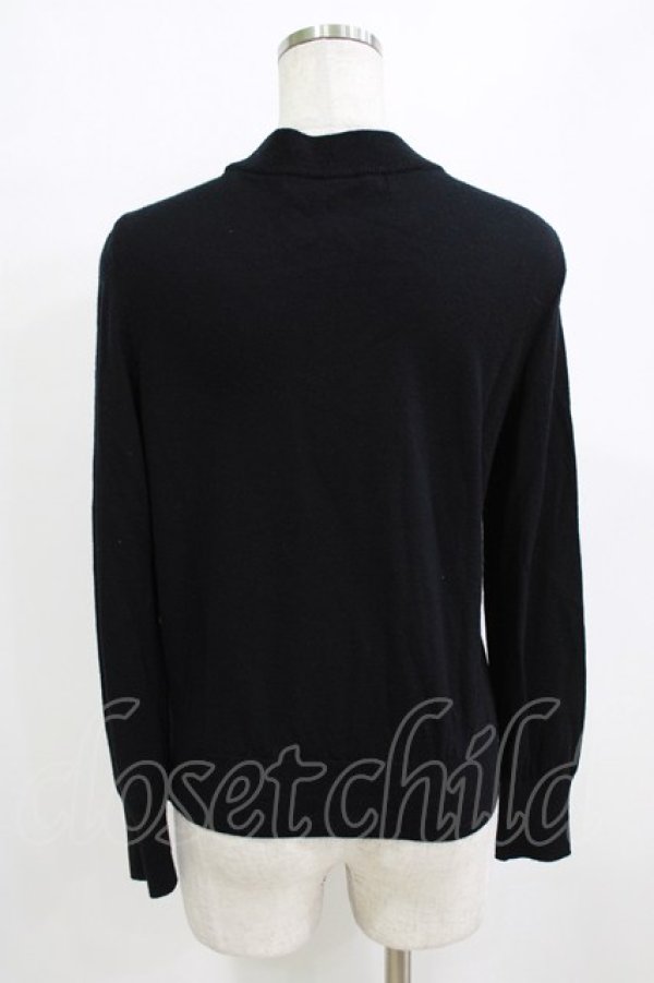 画像3: Jane Marple Dans Le Salon / リボン付きニット M ブラック H-26-01-14-064-JM-TO-KB-ZH (3)