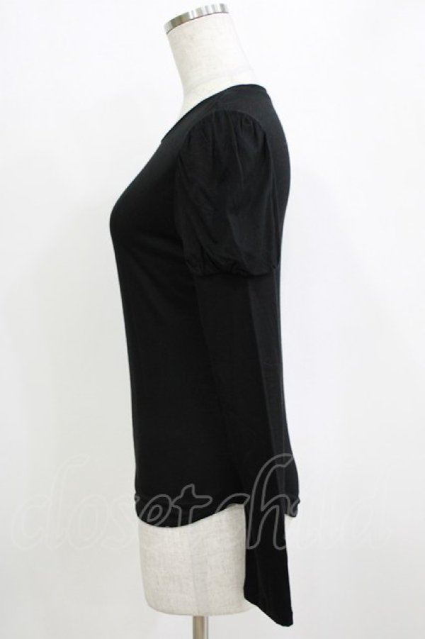 画像2: Jane Marple / パフロングスリーブカットソー  黒 H-26-01-14-066-JM-TO-KB-ZH (2)