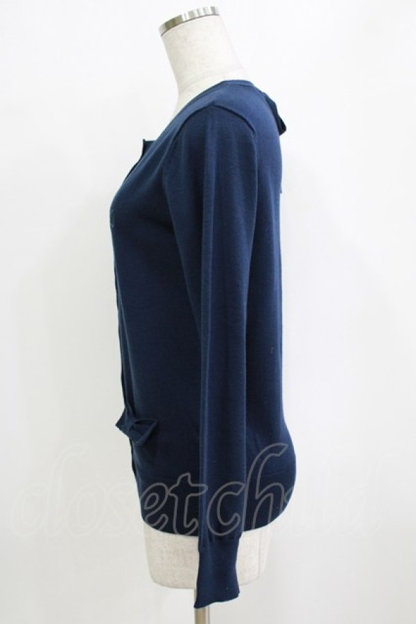 画像2: Jane Marple / バックリボンカーディガン  ネイビー H-26-01-14-072-JM-TO-KB-ZH (2)