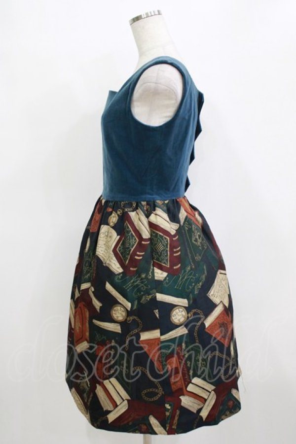 画像2: Jane Marple / Bookジャンパースカート  ブルー H-26-01-14-006-JM-OP-KB-ZH (2)