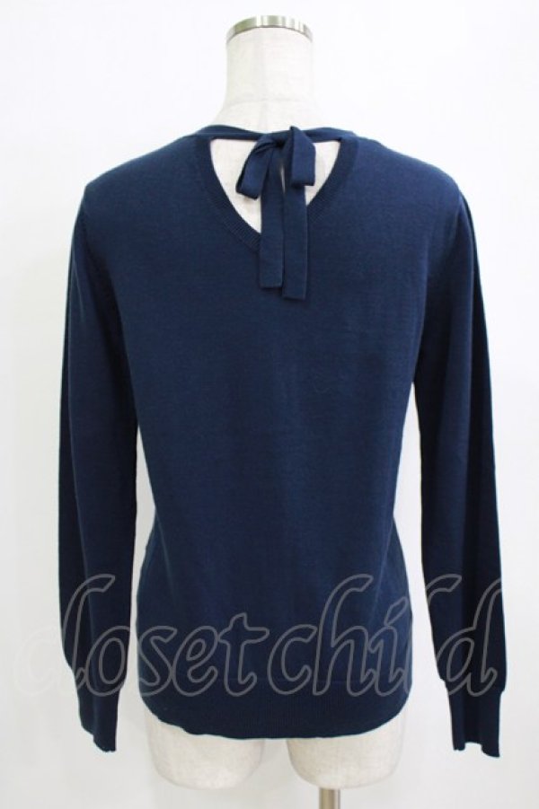 画像3: Jane Marple / バックリボンカーディガン  ネイビー H-26-01-14-072-JM-TO-KB-ZH (3)