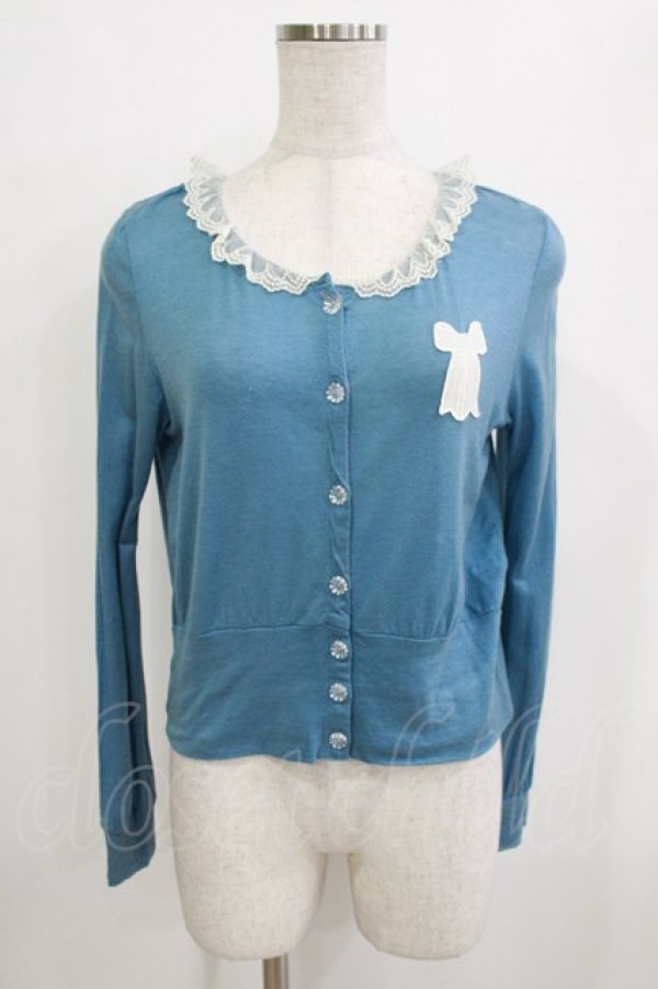 画像1: Emily Temple cute / Ribbonレースカーディガン  ブルー H-26-01-14-073-ET-TO-KB-ZH (1)