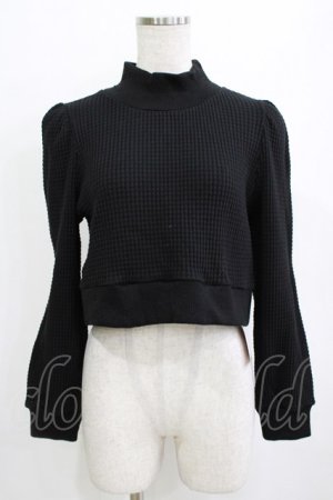 画像: lilLilly / ハイネックショートトップス  ブラック H-26-01-14-075-LO-TO-KB-ZH