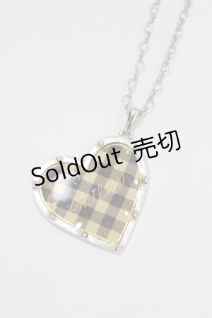 画像: MILK / ギンガムハートネックレス  ブラックギンガム H-26-01-14-077-ML-AC-KB-ZH