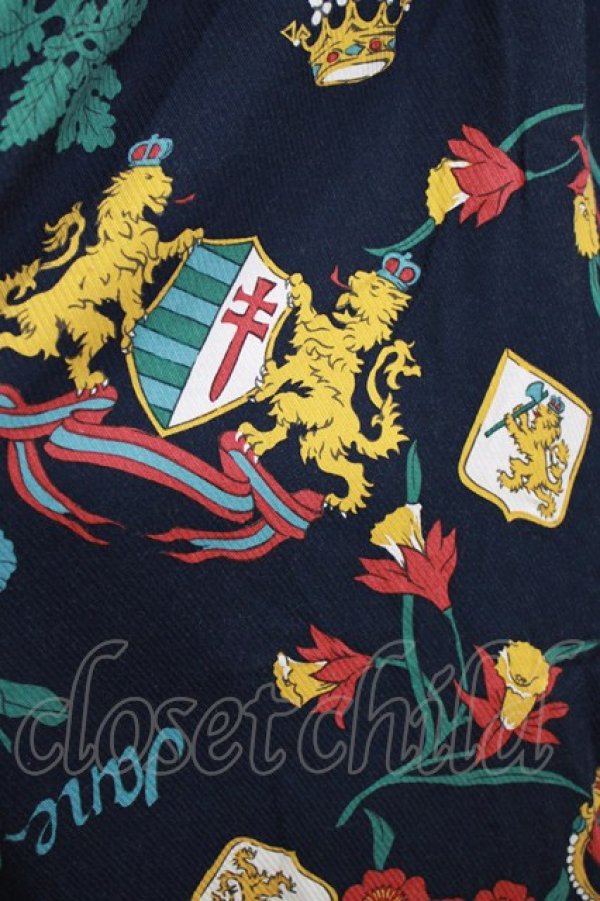 画像4: Jane Marple / エンブレム別珍切替ジャンパースカート  ブラック H-26-01-14-007-JM-OP-KB-ZH (4)