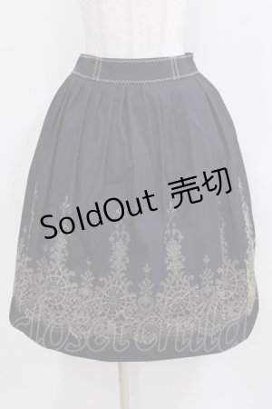 画像: Jane Marple / エンブロイダリースカート  ネイビー H-26-01-14-009-JM-SK-KB-ZH