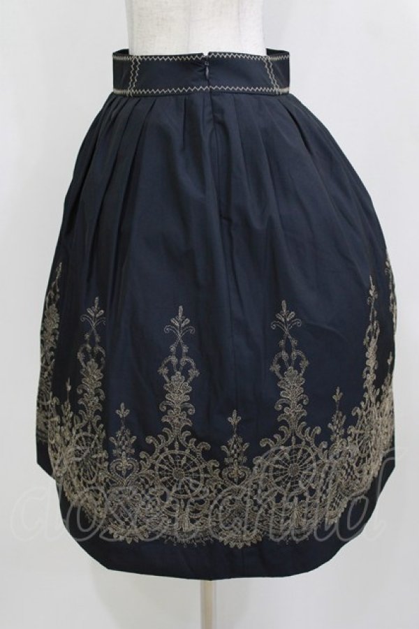 画像2: Jane Marple / エンブロイダリースカート  ネイビー H-26-01-14-009-JM-SK-KB-ZH (2)