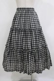 画像3: Jane Marple / シャーリングチェックティアードスカート  ブラック H-26-01-14-011-JM-SK-KB-ZH (3)
