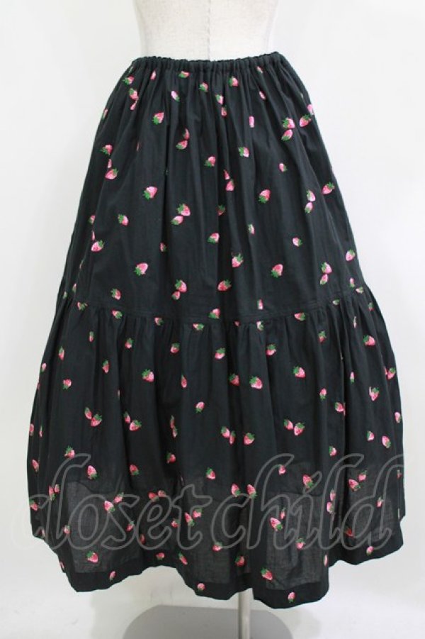 画像3: Jane Marple / Very berries embroideryスカート  ブラック H-26-01-14-012-JM-SK-KB-ZH (3)
