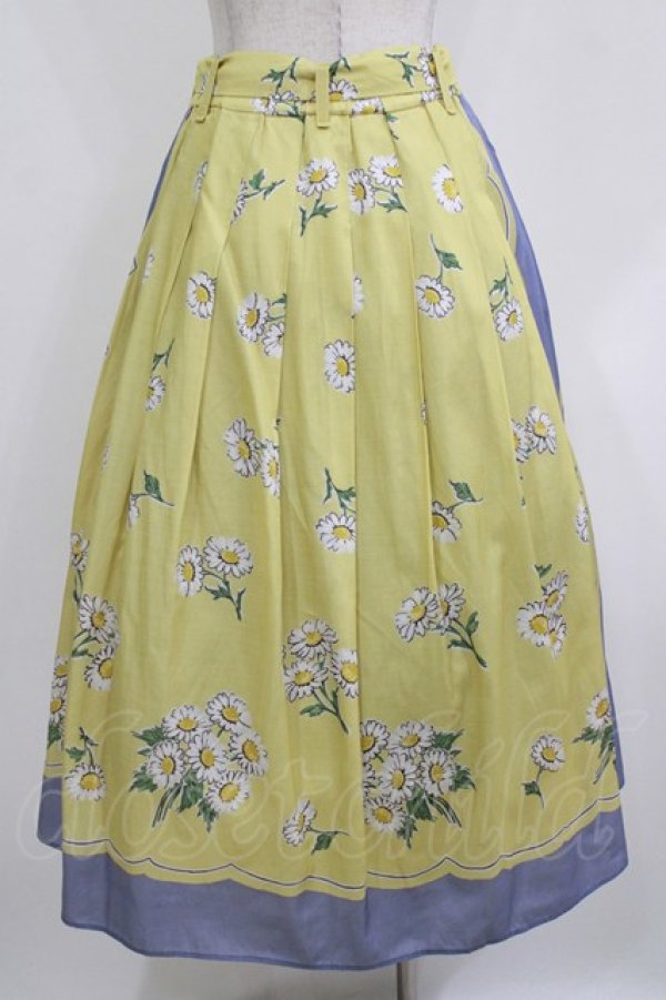 画像3: Jane Marple / Miss Daisyのタックスカート  イエロー×ラベンダー H-26-01-14-016-JM-SK-KB-ZH (3)