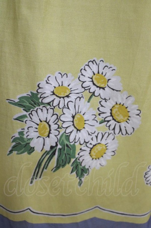 画像4: Jane Marple / Miss Daisyのタックスカート  イエロー×ラベンダー H-26-01-14-016-JM-SK-KB-ZH (4)