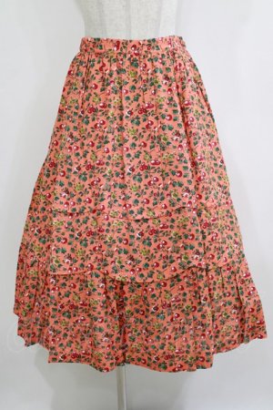 画像: Jane Marple / リバティスカラップスカート  オレンジ H-26-01-14-017-JM-SK-KB-ZH