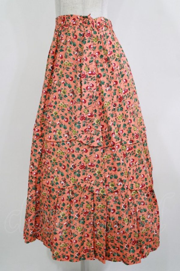 画像2: Jane Marple / リバティスカラップスカート  オレンジ H-26-01-14-017-JM-SK-KB-ZH (2)