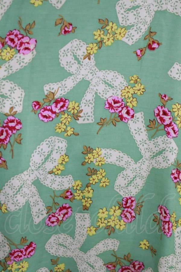 画像4: Jane Marple Dans Le Salon / Granny's ribbonのゴアードスカート  グリーン H-26-01-14-018-JM-SK-KB-ZH (4)